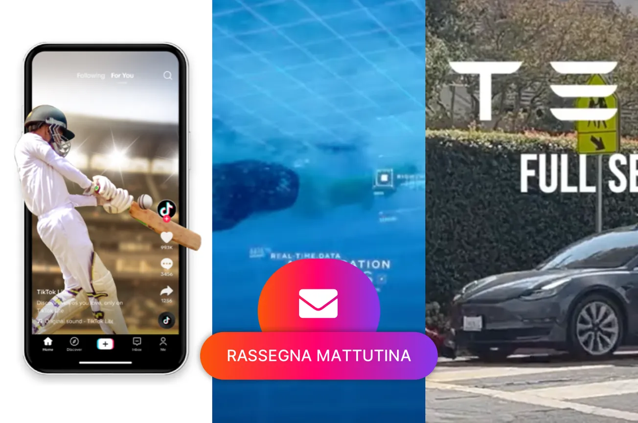 Tiktok Lite crea dipendenza, Olimpiadi 2024 useranno AI, Tesla abbassa i prezzi