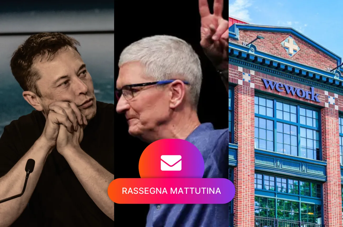 Musk ritira denuncia contro OpenAI, Azioni Apple a livello record, WeWork risorge