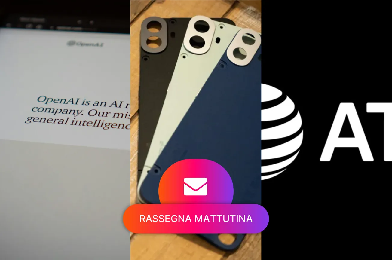 OpenAI e i cinque livelli, Nothing vendite record, AT&T hackerata