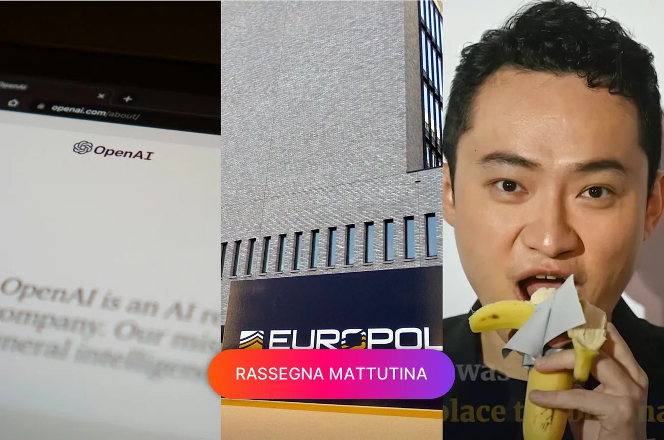 Italia condivide dati con OpenAI, Smantellata rete di pirateria enorme, Banana da $6,2M mangiata in diretta
