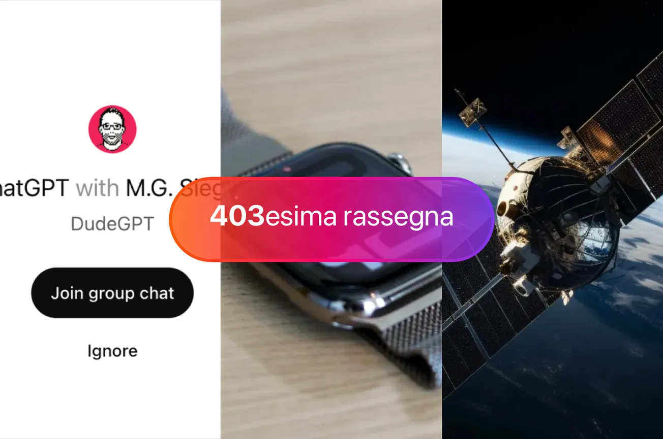 ChatGPT group, Apple multata per Apple Watch, Raggi satellitari in Cina