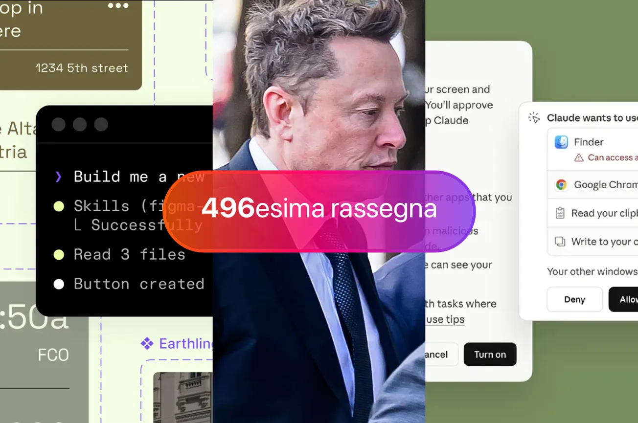 Agenti IA in Figma, Musk indagato per frode, Claude controlla il tuo computer
